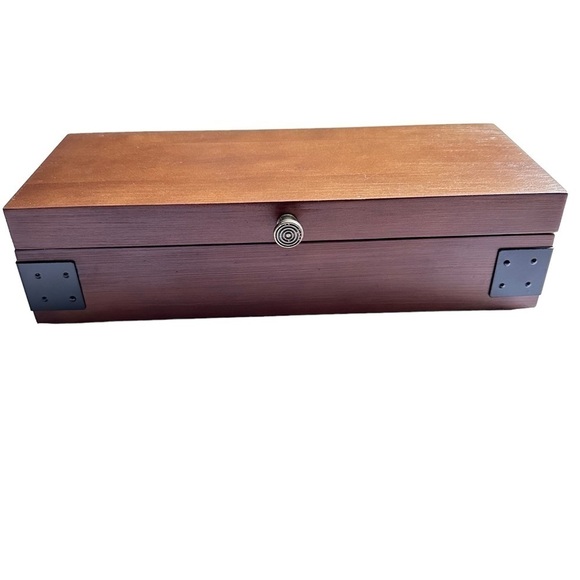 Woodbury 5-Piece Watch Case Solid Pinewood Construction with Antique Finish NIB - Picture 5 of 10